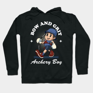 Archery Boy Retro Mascot Hoodie